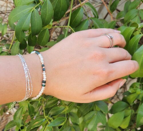 צמיד פנינים Monic אמרלד photo review