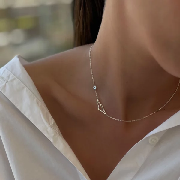 שרשרת מפת ארץ ישראל | מגן דוד