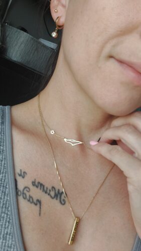 שרשרת מפת ארץ ישראל | מגן דוד photo review