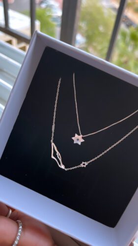 שרשרת מפת ארץ ישראל | מגן דוד photo review